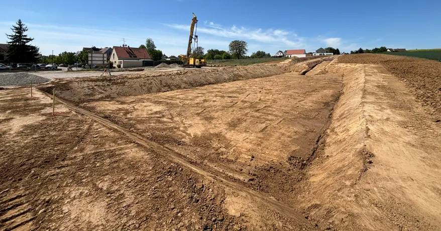 Bassin d’infiltration des eaux pluviales à Olwisheim