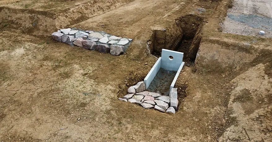 Ouvrage de dessablage du bassin de gestion des eaux pluviales à Olwisheim
